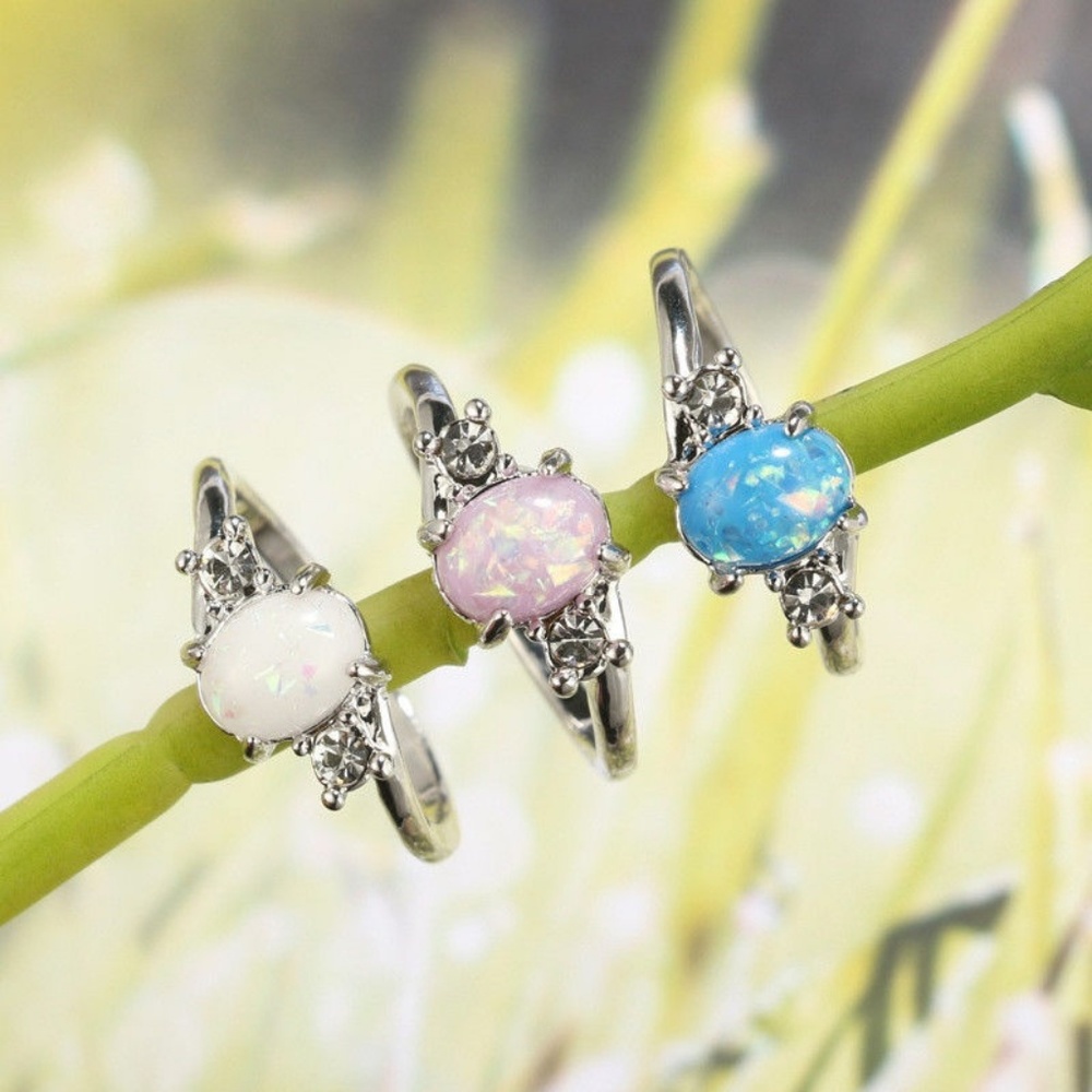 🔘5 For 25$🔘 Beautiful Simulated Fire Opal - Picture 3 of 3